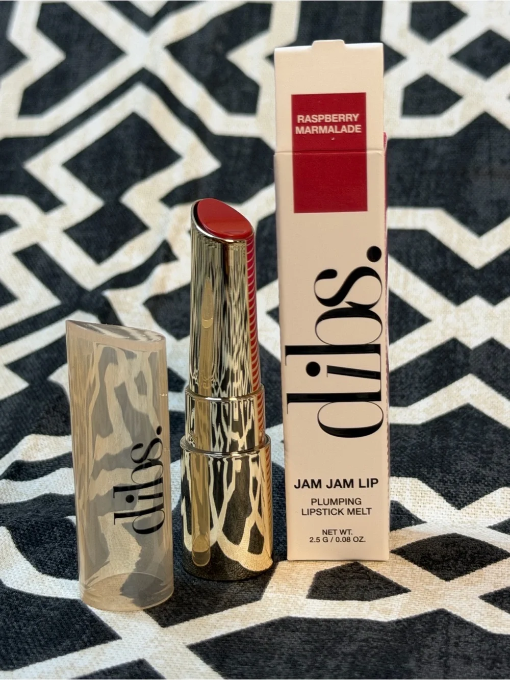 Dibs. Jam Jam Lip Plumping Lipstick Melt - Raspberry Marmalade (Pink-Red)